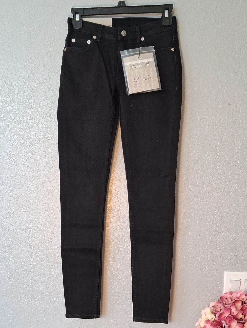 BLK DNM Jet Black Slim Jeans